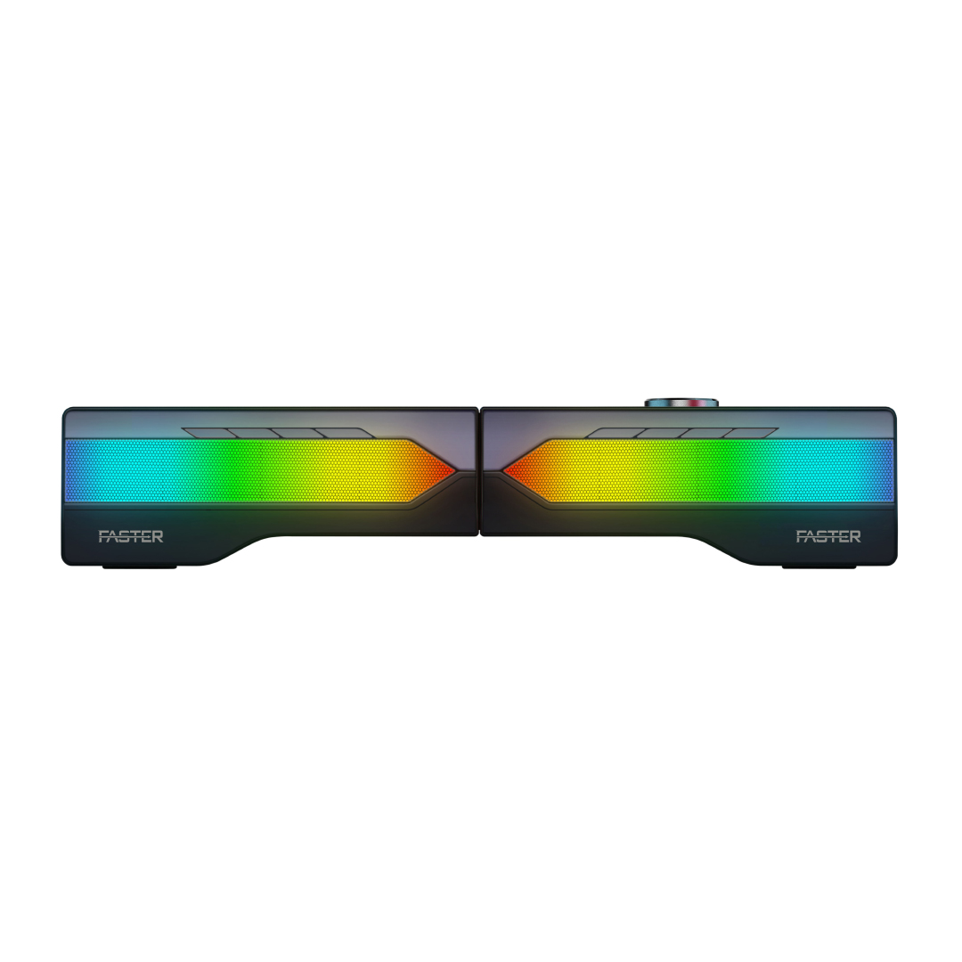 FASTER G2000 RGB Lighting Dual Gaming Wireless Speakers 10W