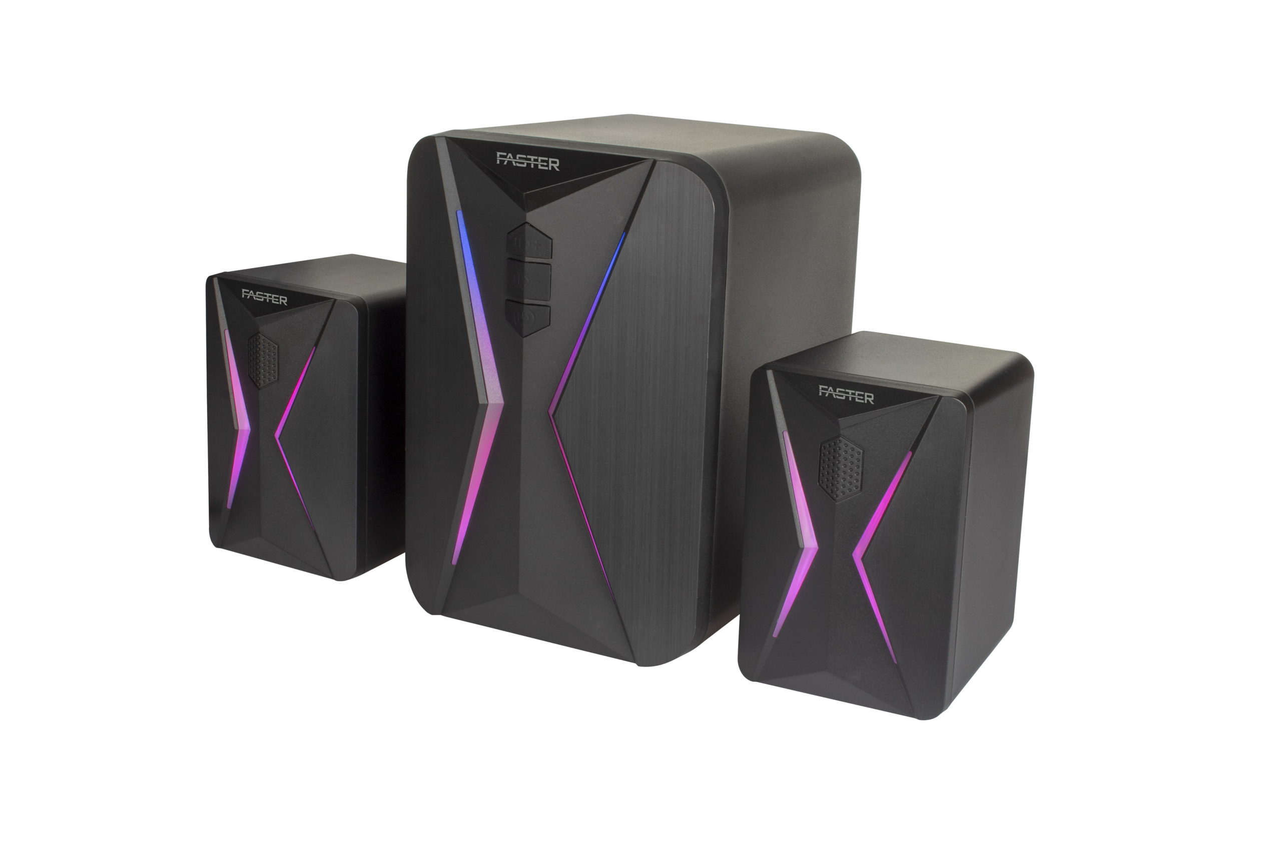 FASTER G1000 RGB Lighting Mini Gaming Speaker with Subwoofer 20W