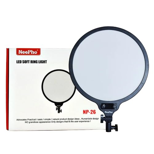 Neepho Led Soft Ring Light NP-26 360 Degree pan tilt, Free Adjustment of Light Compensation Angle to Meet All Kinds of Light Compensation Needs