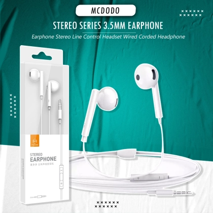 McDodo HP-6080 3.5mm Stereo earphone
Model NO.HP-608
Function: Audio transfer
Compatibility: For all DC3.5 digital mobile devices
Volume control and mic
Material/Colors PC+TPE/White
High resolution: High quality sounds system.
Universal DC 3.5mm jack: Compatible with most of the digital devices.
Intelligent wired control: Phone answer, music switch freely, free your hands Comfortable semi-in-ear: Fit your ear well, never feel tired