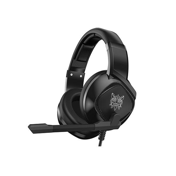 ONIKUMA K19 RGB WIRED STEREO GAMING HEADSET TRUE NOISE CANCELLATION, USB+3.5MM AUDIO PLUG FOR PS4/PC/XBOX ONE CONTROLLER/LAPTOP, BLACK -